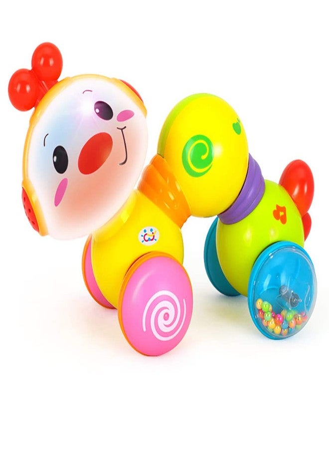 كيديتوس لعبة دودة كيديتوس الموسيقية المرحة للأطفال الصغار مع ضوء، تعمل بالضغط واللف، لعبة تنمية مهارات الأطفال، مناسبة للأولاد والبنات من عمر 6 أشهر فما فوق، متعددة الألوان - Image 1